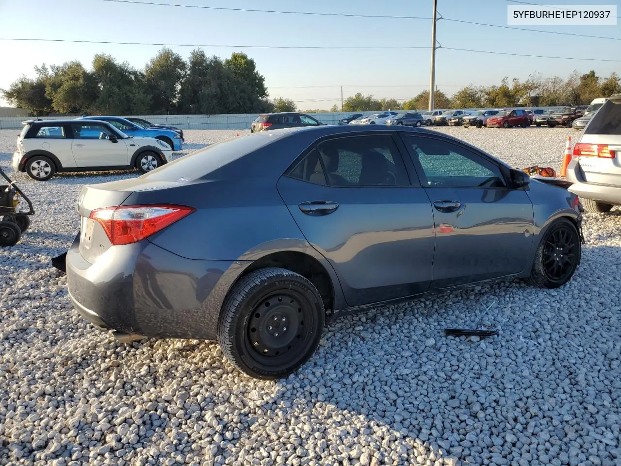 2014 Toyota Corolla L VIN: 5YFBURHE1EP120937 Lot: 80037274