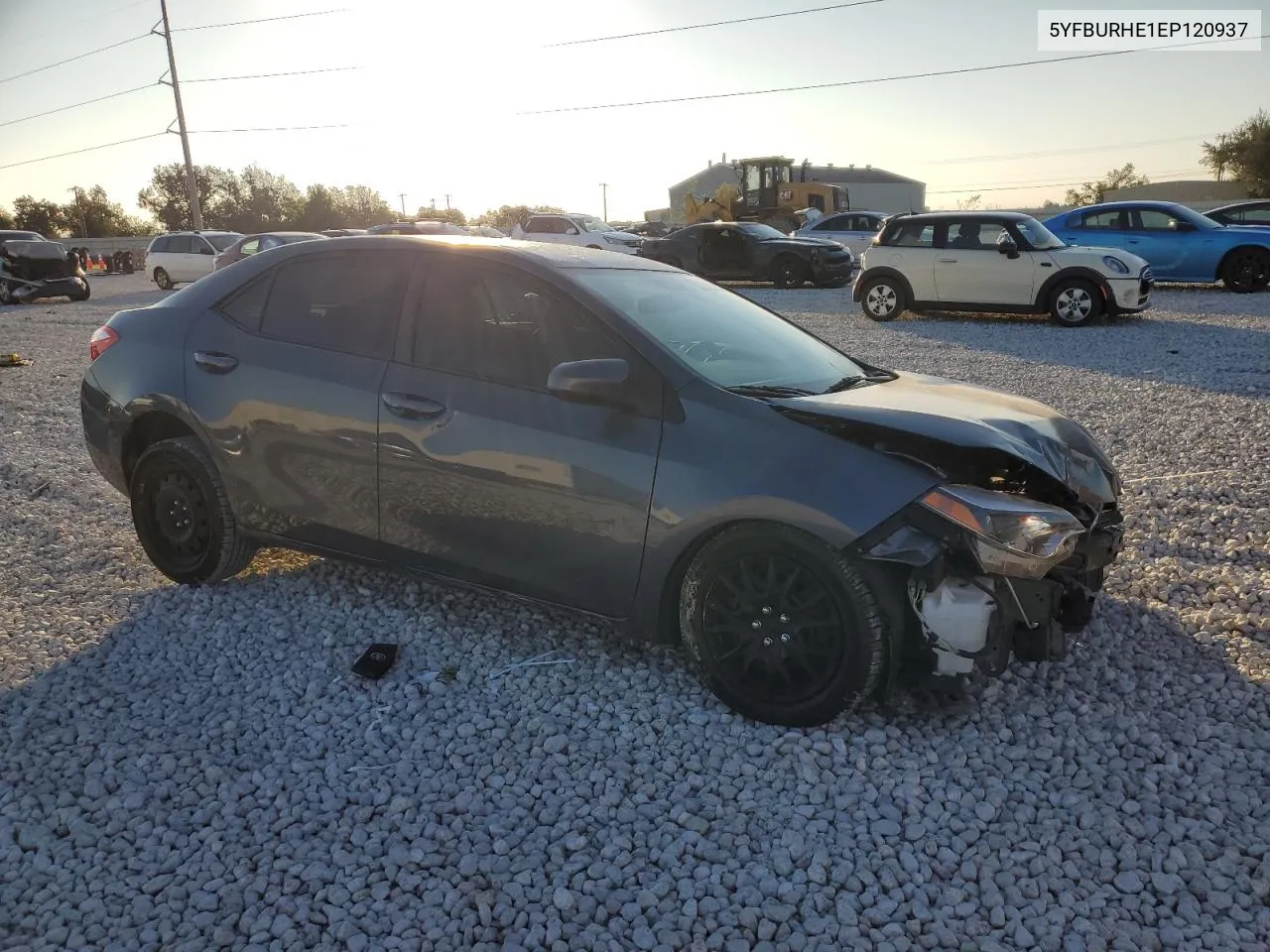 2014 Toyota Corolla L VIN: 5YFBURHE1EP120937 Lot: 80037274