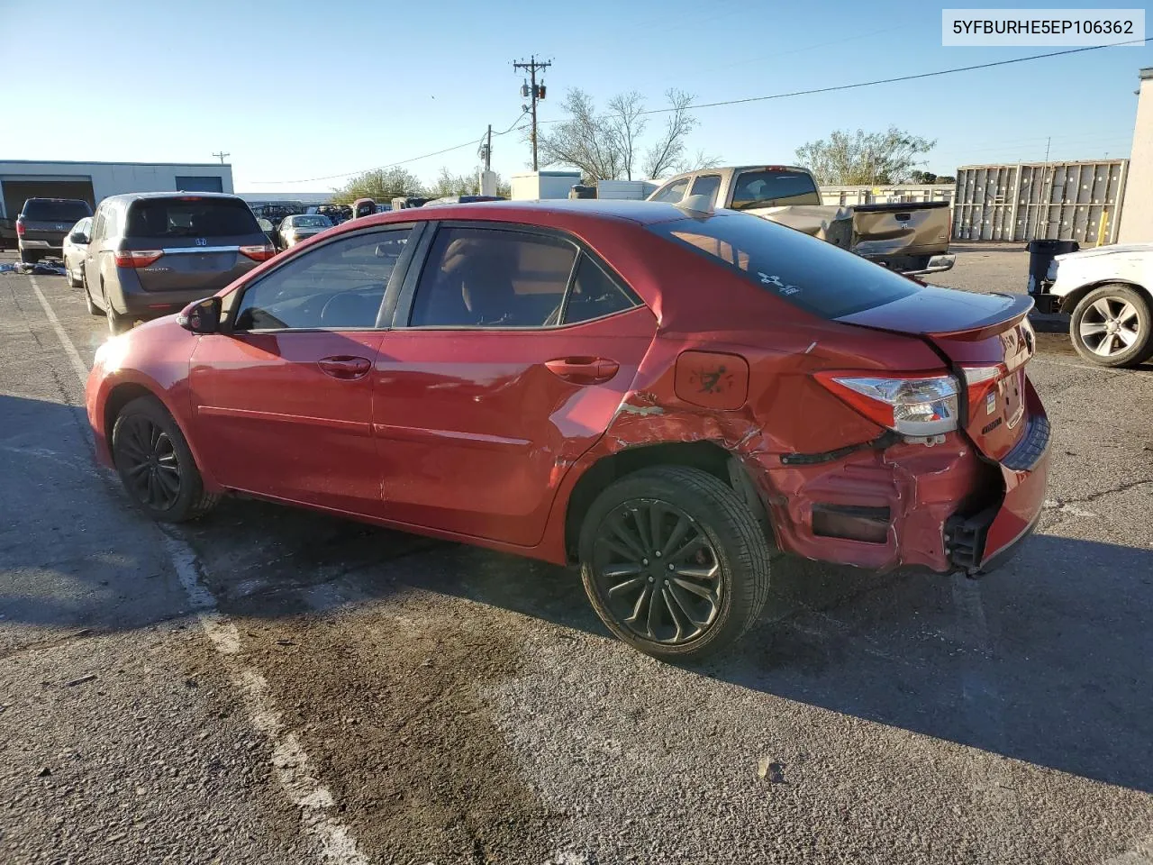 2014 Toyota Corolla L VIN: 5YFBURHE5EP106362 Lot: 80157354