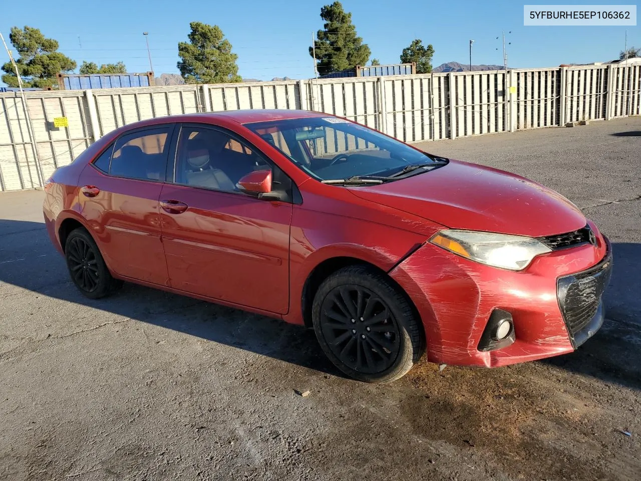 2014 Toyota Corolla L VIN: 5YFBURHE5EP106362 Lot: 80157354