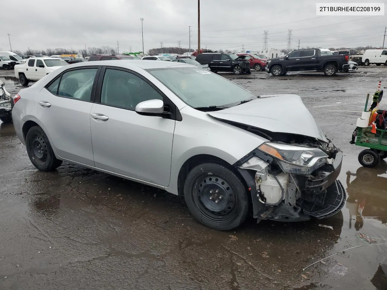 2014 Toyota Corolla L VIN: 2T1BURHE4EC208199 Lot: 80158274