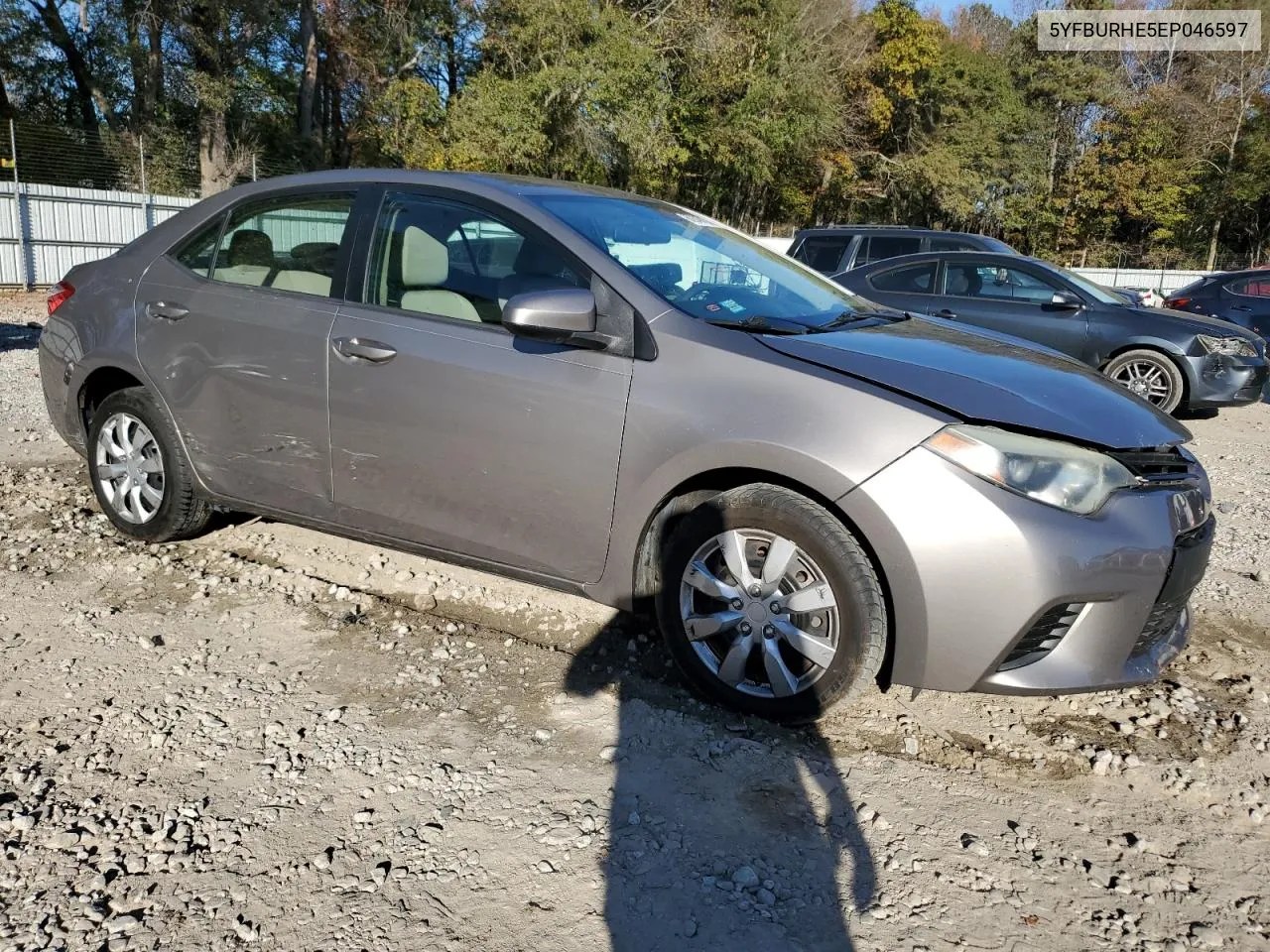 2014 Toyota Corolla L VIN: 5YFBURHE5EP046597 Lot: 80248124