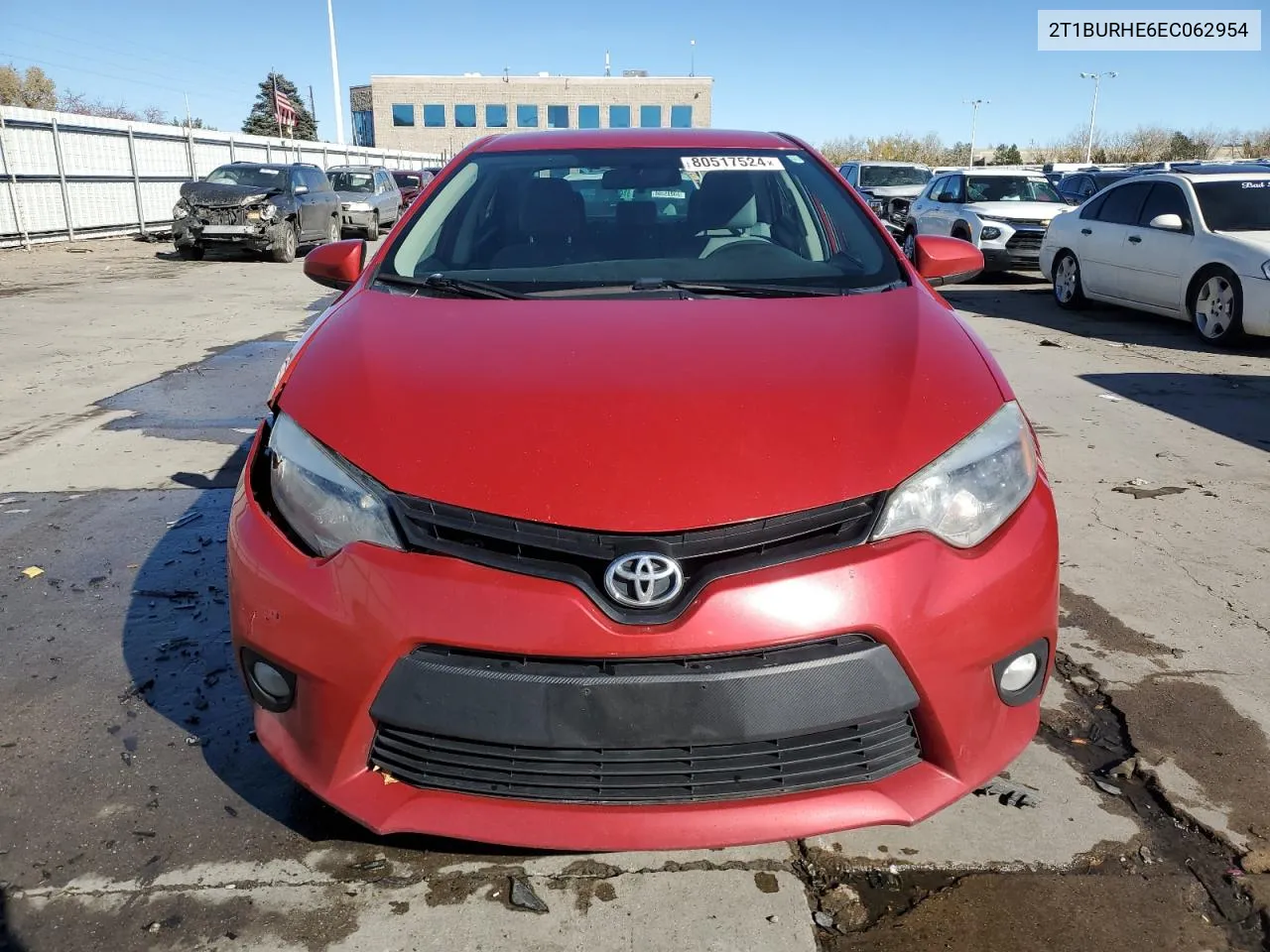 2014 Toyota Corolla L VIN: 2T1BURHE6EC062954 Lot: 80517524