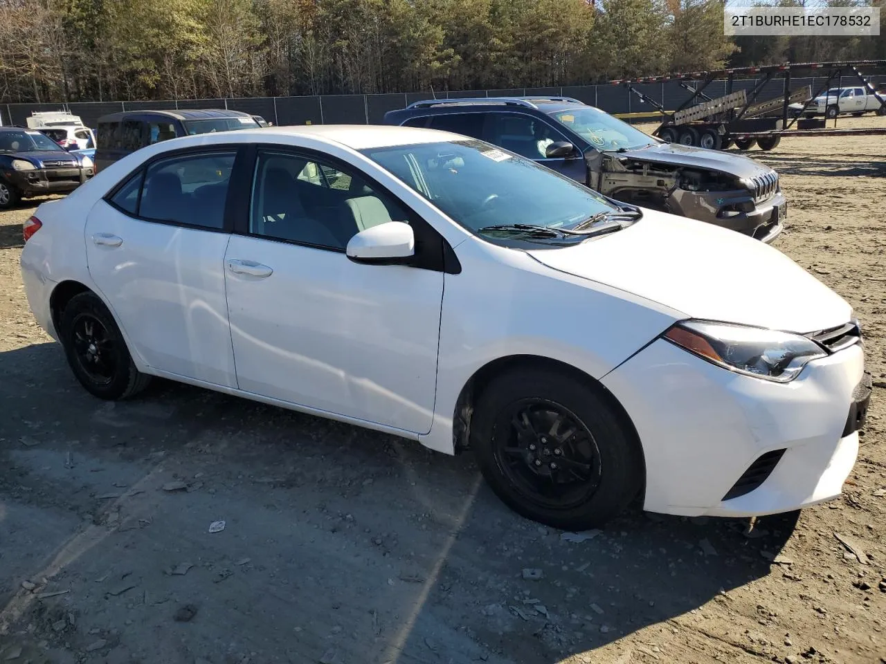 2014 Toyota Corolla L VIN: 2T1BURHE1EC178532 Lot: 80568754