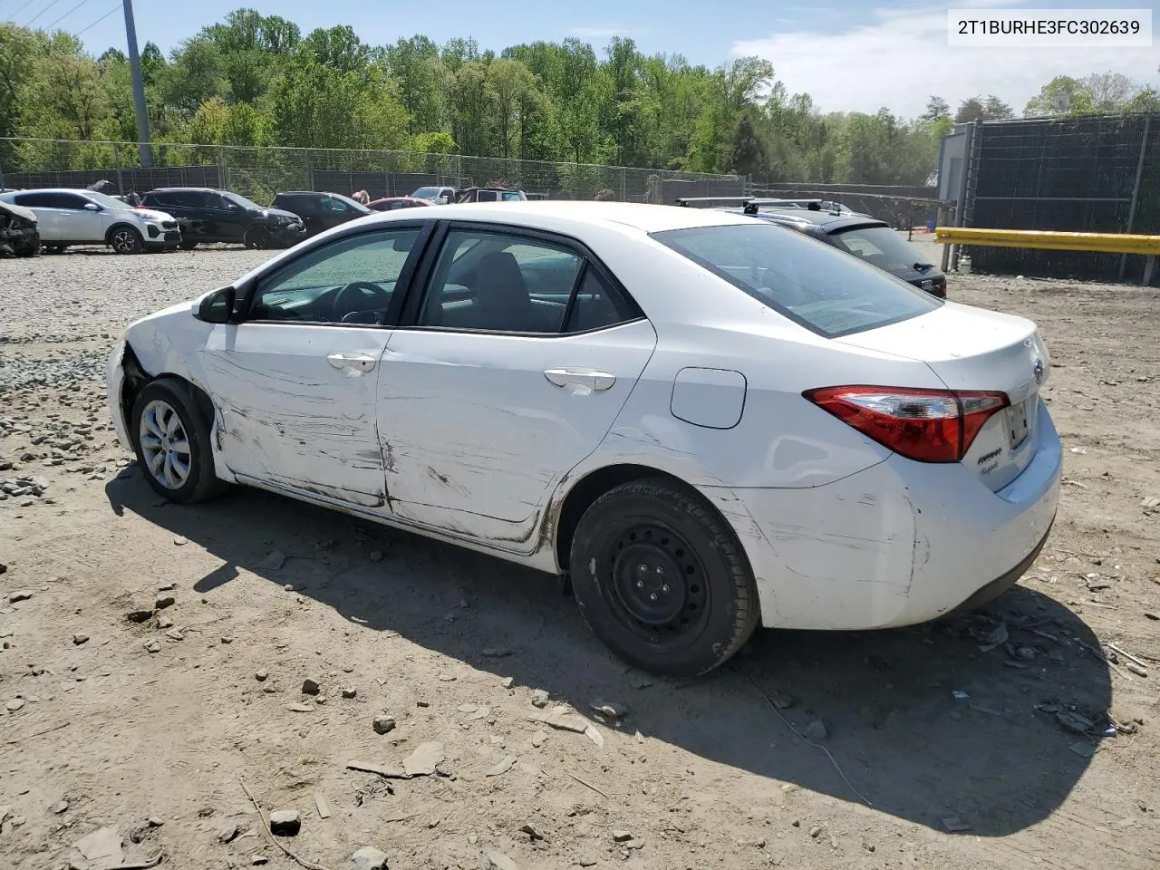 2015 Toyota Corolla L VIN: 2T1BURHE3FC302639 Lot: 52117864