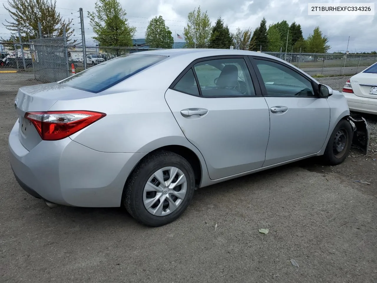 2015 Toyota Corolla L VIN: 2T1BURHEXFC334326 Lot: 53114134