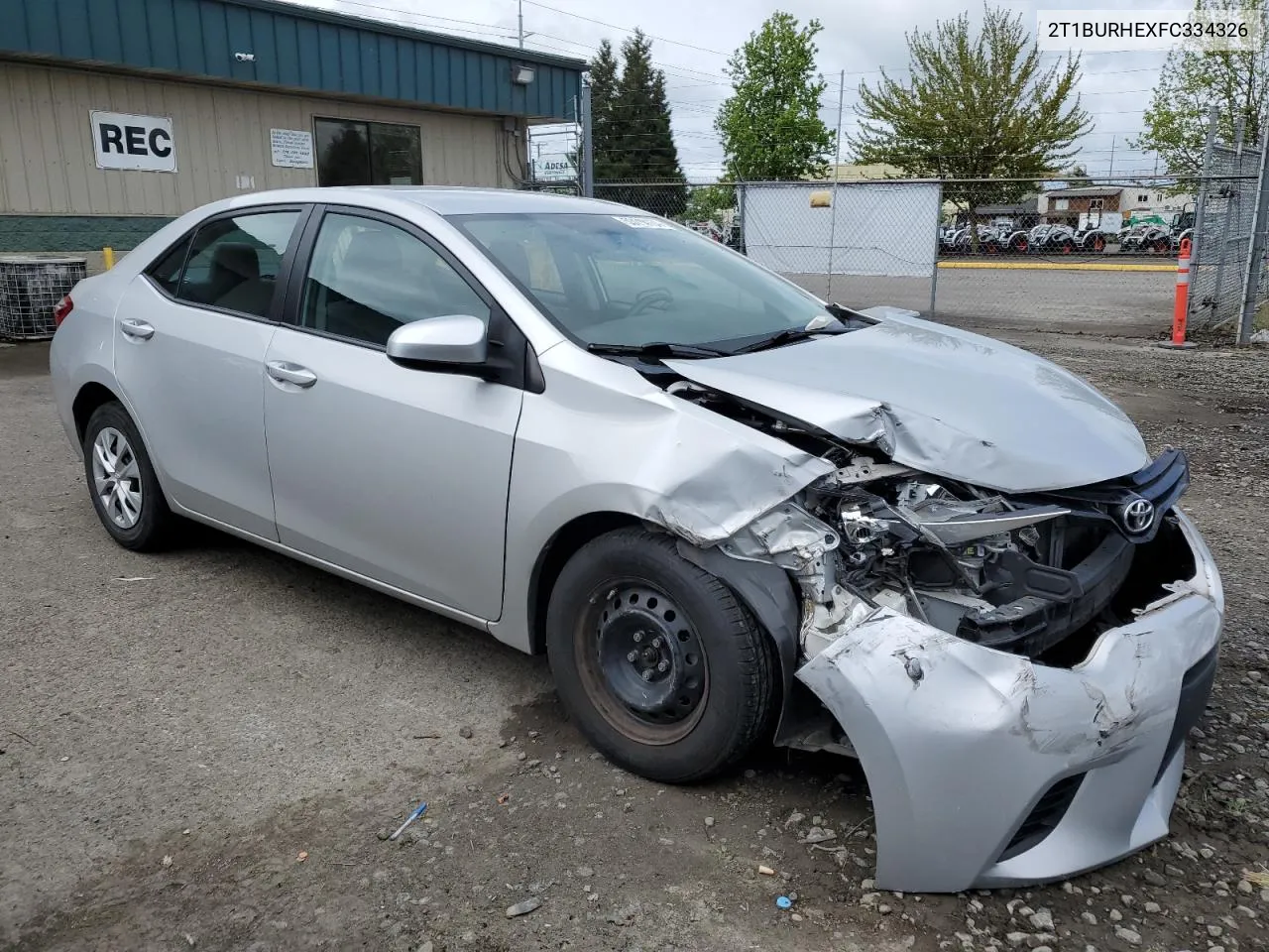 2015 Toyota Corolla L VIN: 2T1BURHEXFC334326 Lot: 53114134