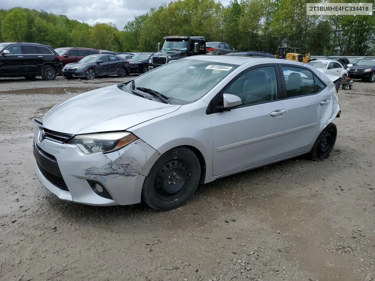 2015 Toyota Corolla L VIN: 2T1BURHE4FC334418 Lot: 55130644