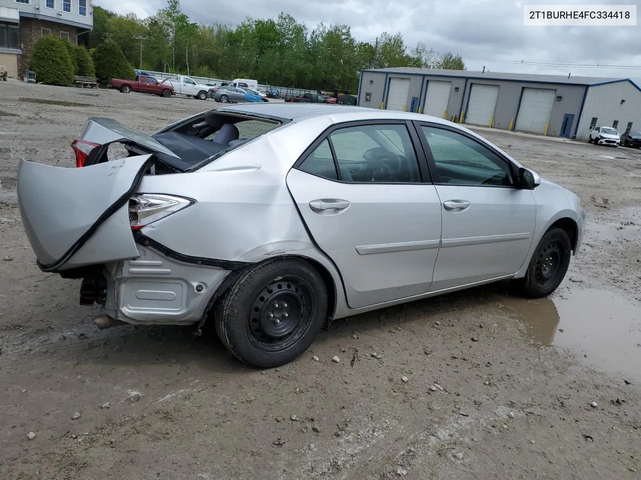 2015 Toyota Corolla L VIN: 2T1BURHE4FC334418 Lot: 55130644