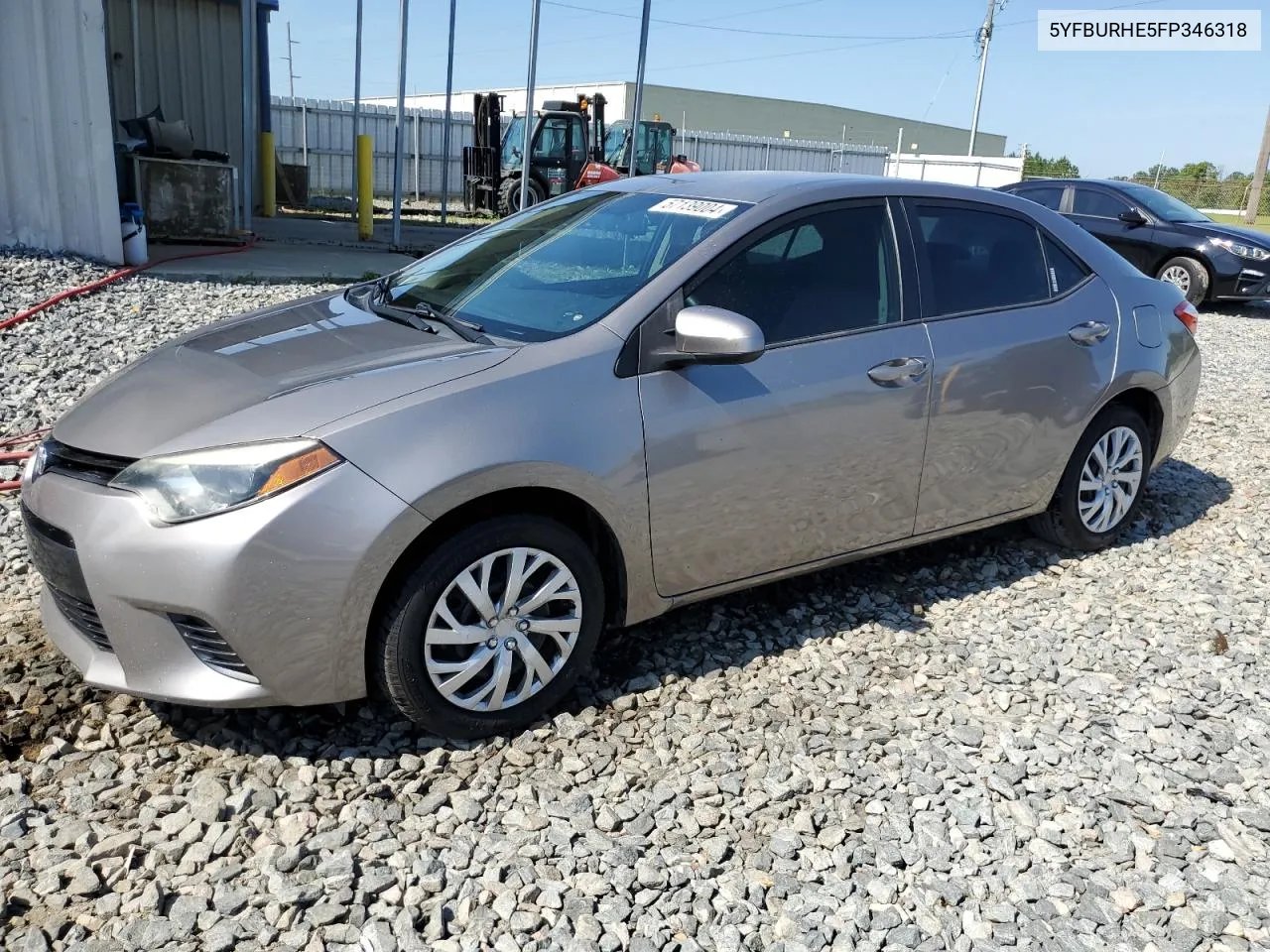 2015 Toyota Corolla L VIN: 5YFBURHE5FP346318 Lot: 57139004