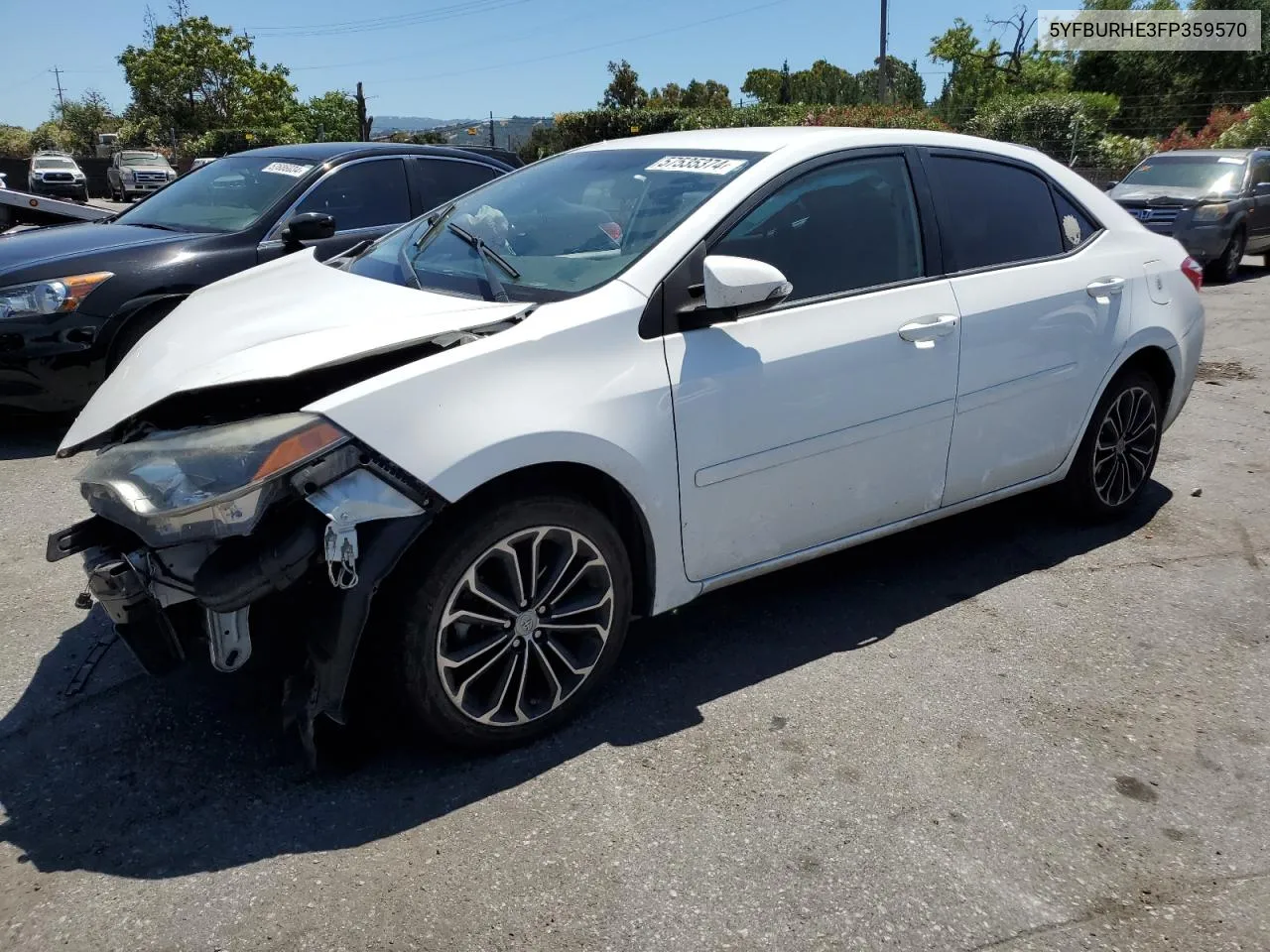 2015 Toyota Corolla L VIN: 5YFBURHE3FP359570 Lot: 57535374