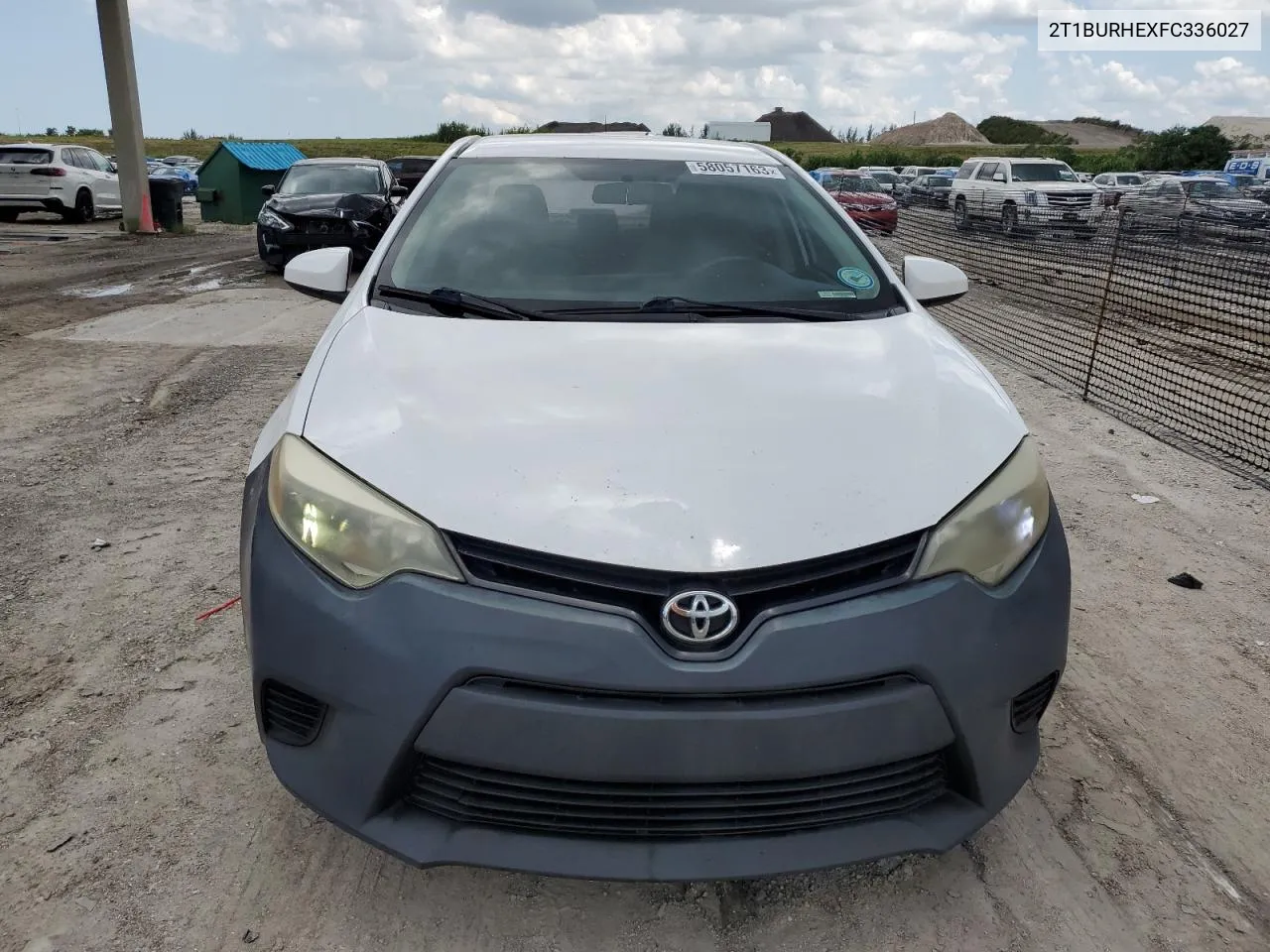 2015 Toyota Corolla L VIN: 2T1BURHEXFC336027 Lot: 58057163