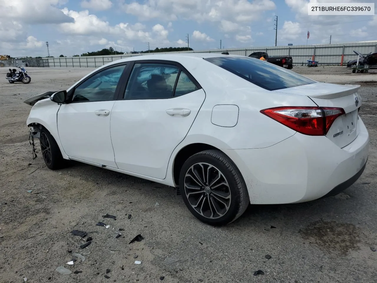 2015 Toyota Corolla L VIN: 2T1BURHE6FC339670 Lot: 58634754