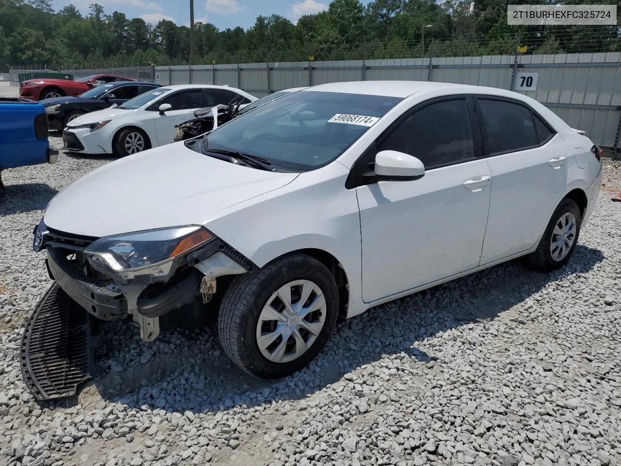 2015 Toyota Corolla L VIN: 2T1BURHEXFC325724 Lot: 59068174