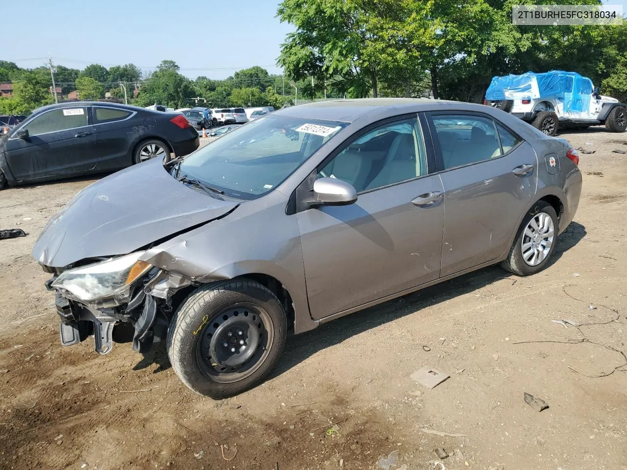 2015 Toyota Corolla L VIN: 2T1BURHE5FC318034 Lot: 59312314