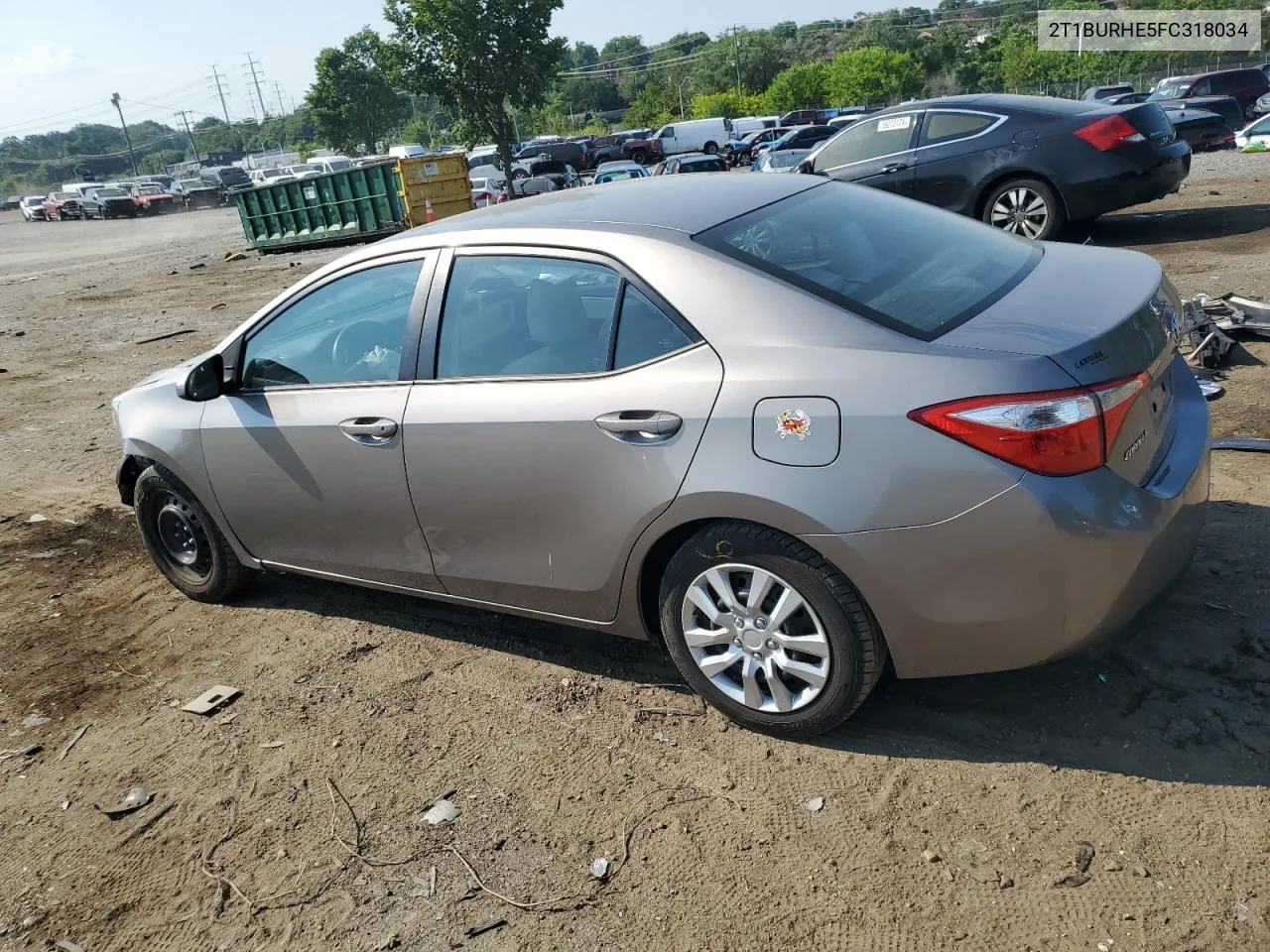 2015 Toyota Corolla L VIN: 2T1BURHE5FC318034 Lot: 59312314