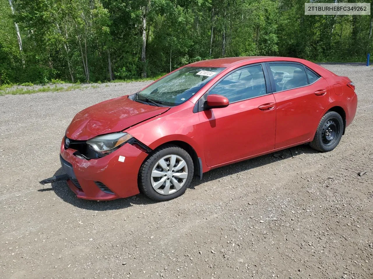 2015 Toyota Corolla L VIN: 2T1BURHE8FC349262 Lot: 62193124