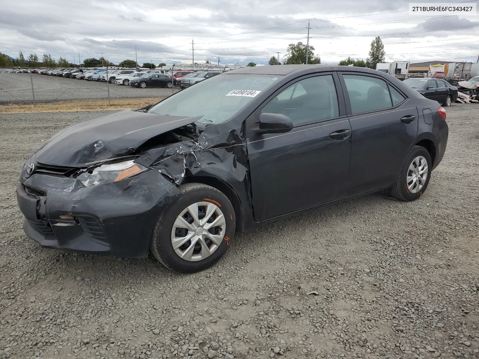 2015 Toyota Corolla L VIN: 2T1BURHE6FC343427 Lot: 64890184