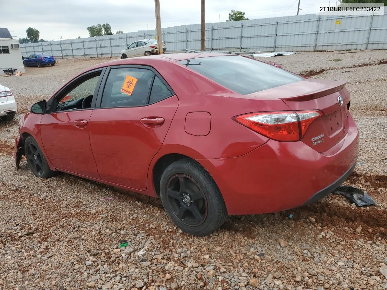 2015 Toyota Corolla L VIN: 2T1BURHE5FC233422 Lot: 66040534