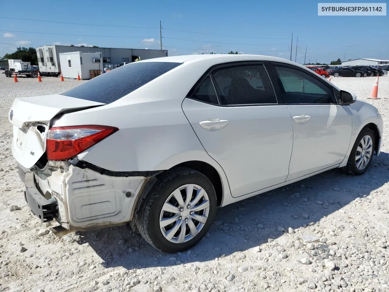 2015 Toyota Corolla L VIN: 5YFBURHE3FP361142 Lot: 66571344