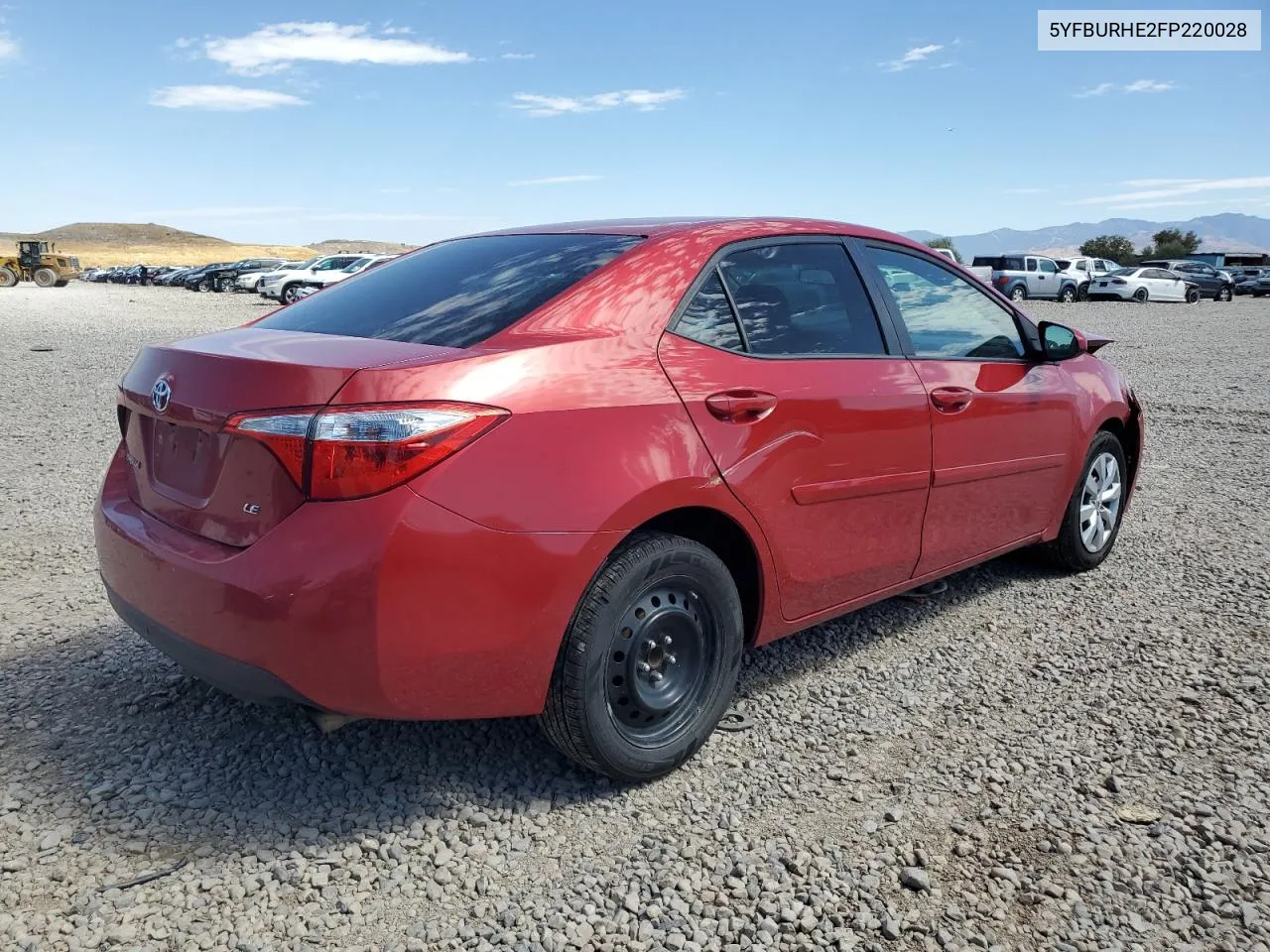 2015 Toyota Corolla L VIN: 5YFBURHE2FP220028 Lot: 67705334