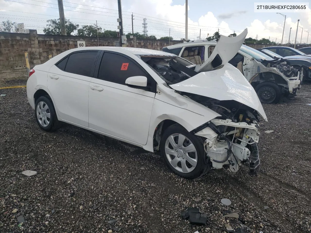 2015 Toyota Corolla L VIN: 2T1BURHEXFC280655 Lot: 68242684