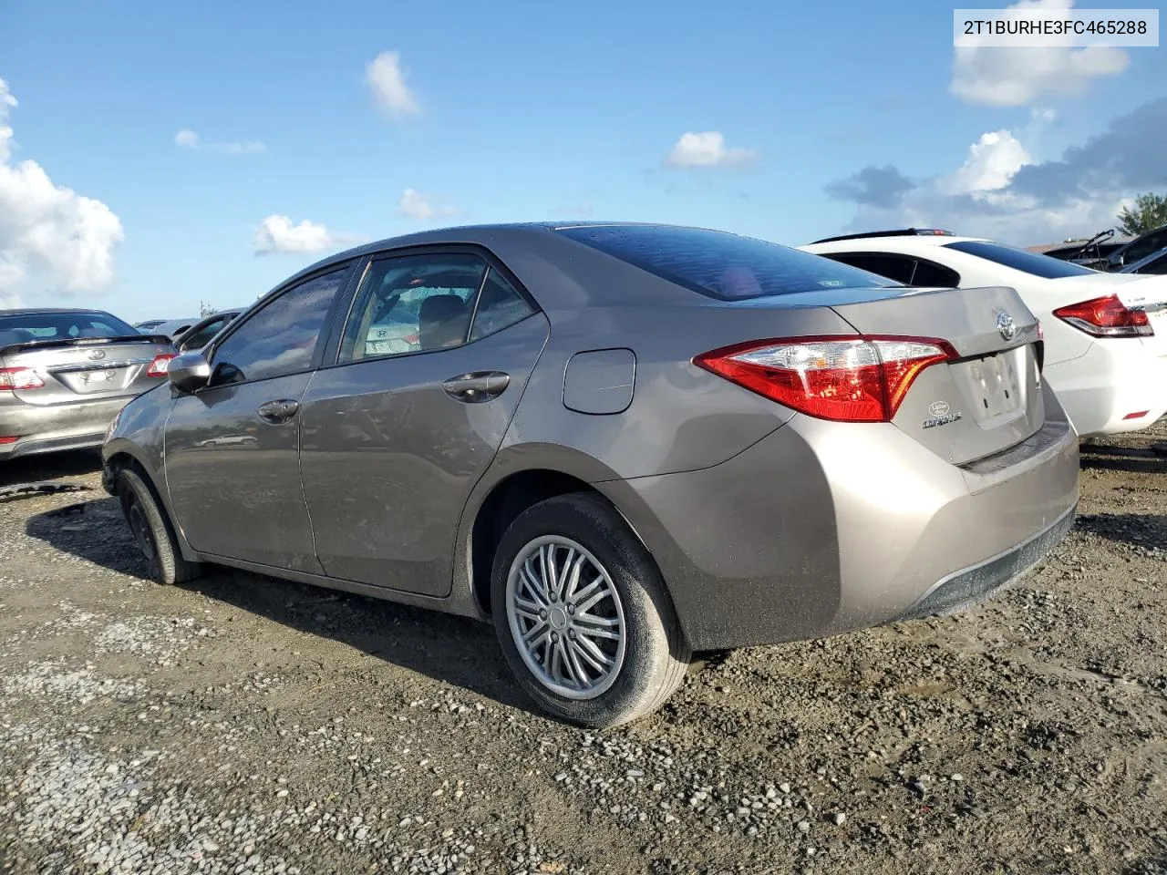 2015 Toyota Corolla L VIN: 2T1BURHE3FC465288 Lot: 69236114