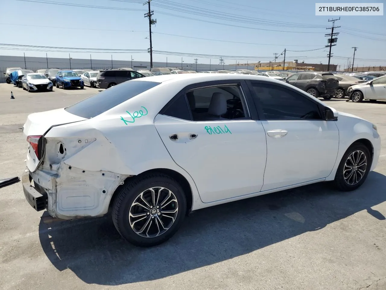 2015 Toyota Corolla L VIN: 2T1BURHE0FC385706 Lot: 69417954