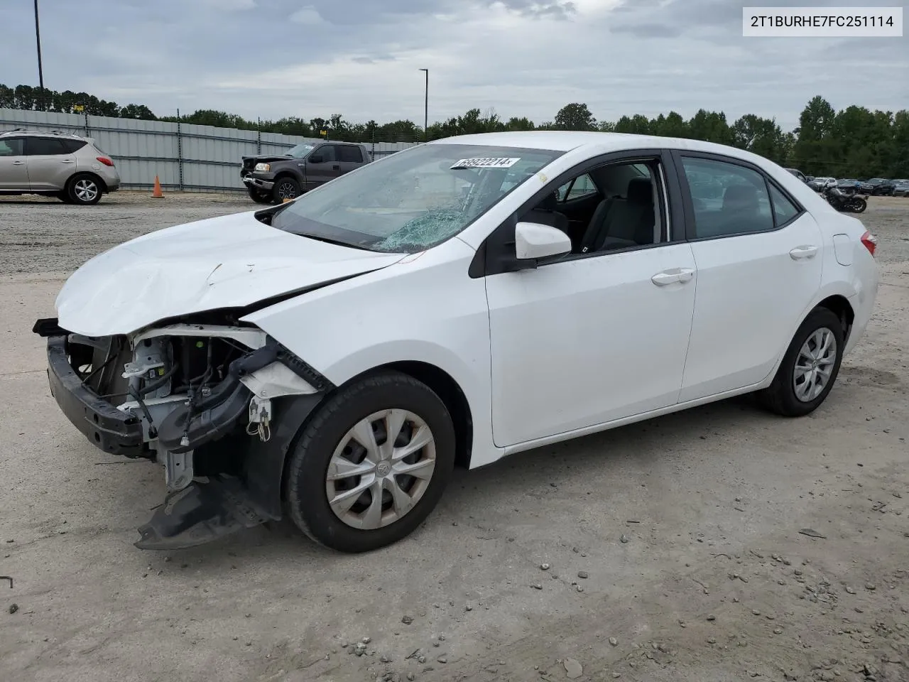 2015 Toyota Corolla L VIN: 2T1BURHE7FC251114 Lot: 69922214