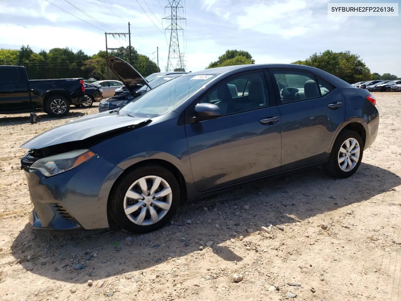 2015 Toyota Corolla L VIN: 5YFBURHE2FP226136 Lot: 70165284