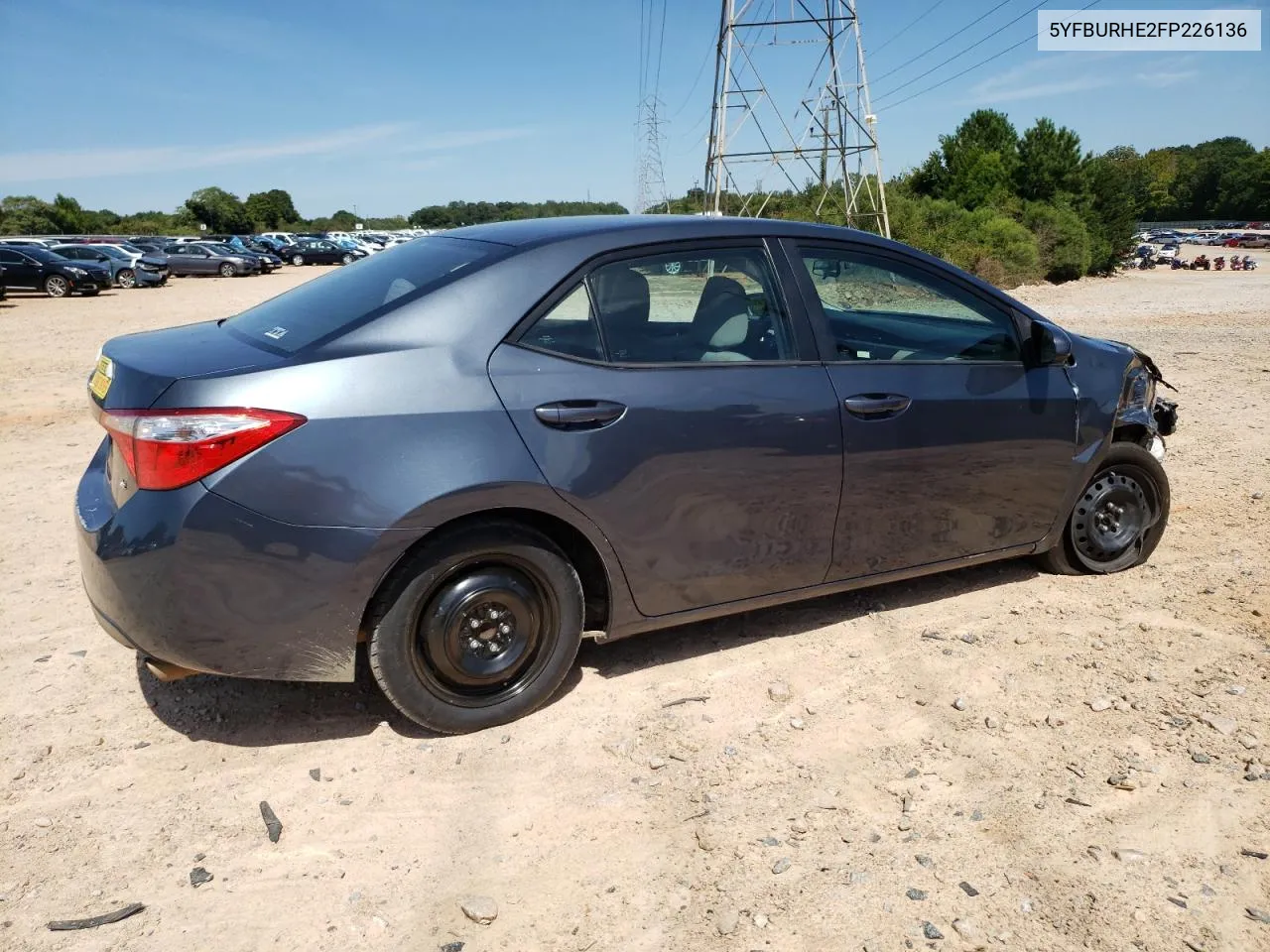 2015 Toyota Corolla L VIN: 5YFBURHE2FP226136 Lot: 70165284