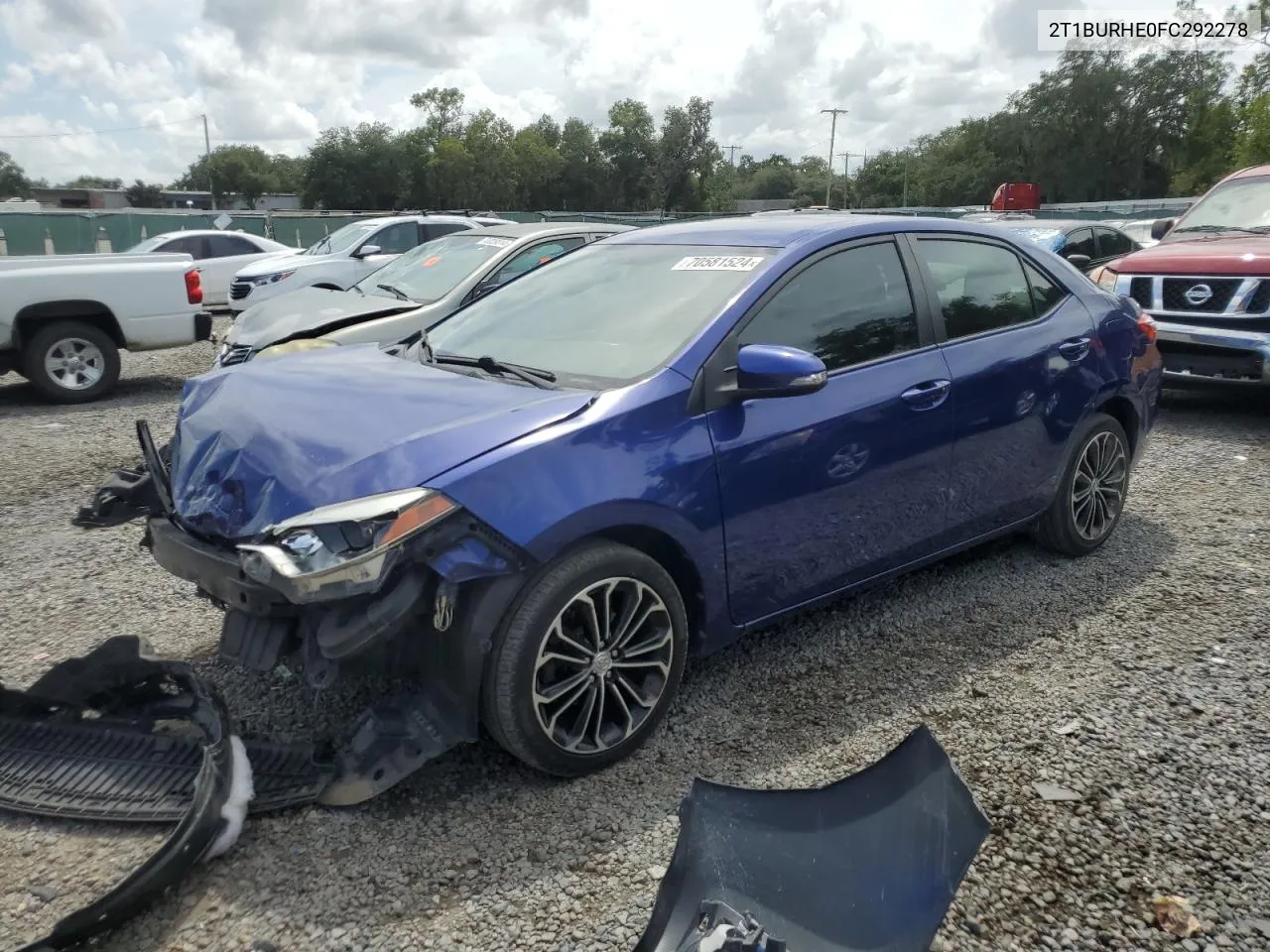 2015 Toyota Corolla L VIN: 2T1BURHE0FC292278 Lot: 70581524