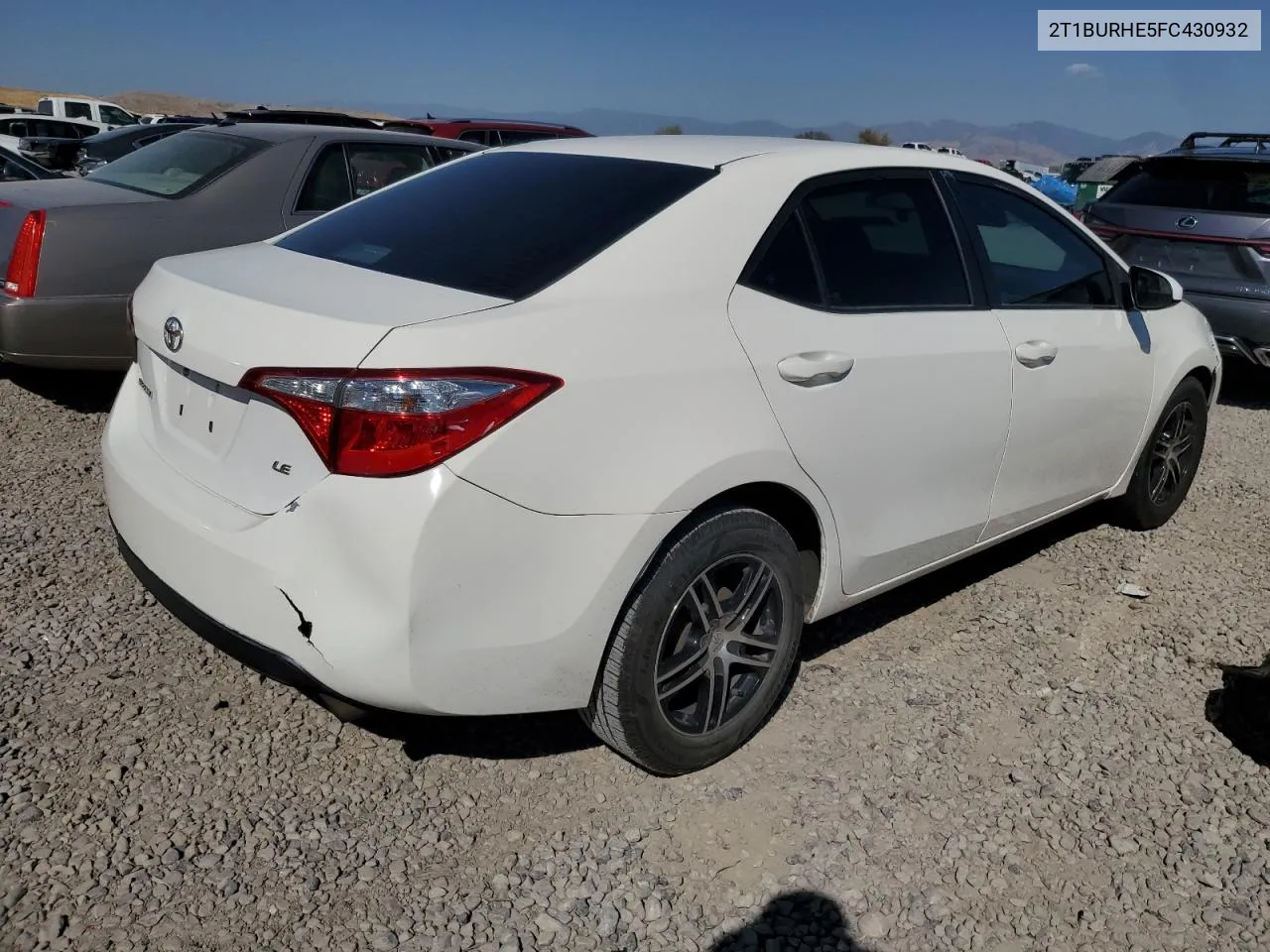 2015 Toyota Corolla L VIN: 2T1BURHE5FC430932 Lot: 70636464