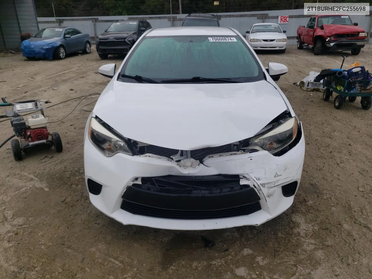 2015 Toyota Corolla L VIN: 2T1BURHE2FC255698 Lot: 70660874