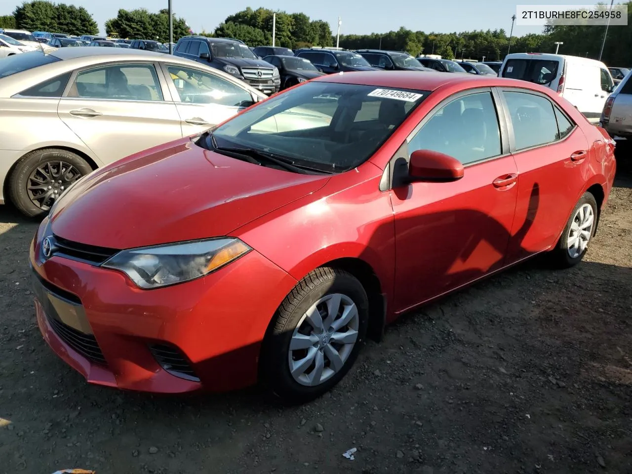 2015 Toyota Corolla L VIN: 2T1BURHE8FC254958 Lot: 70749684