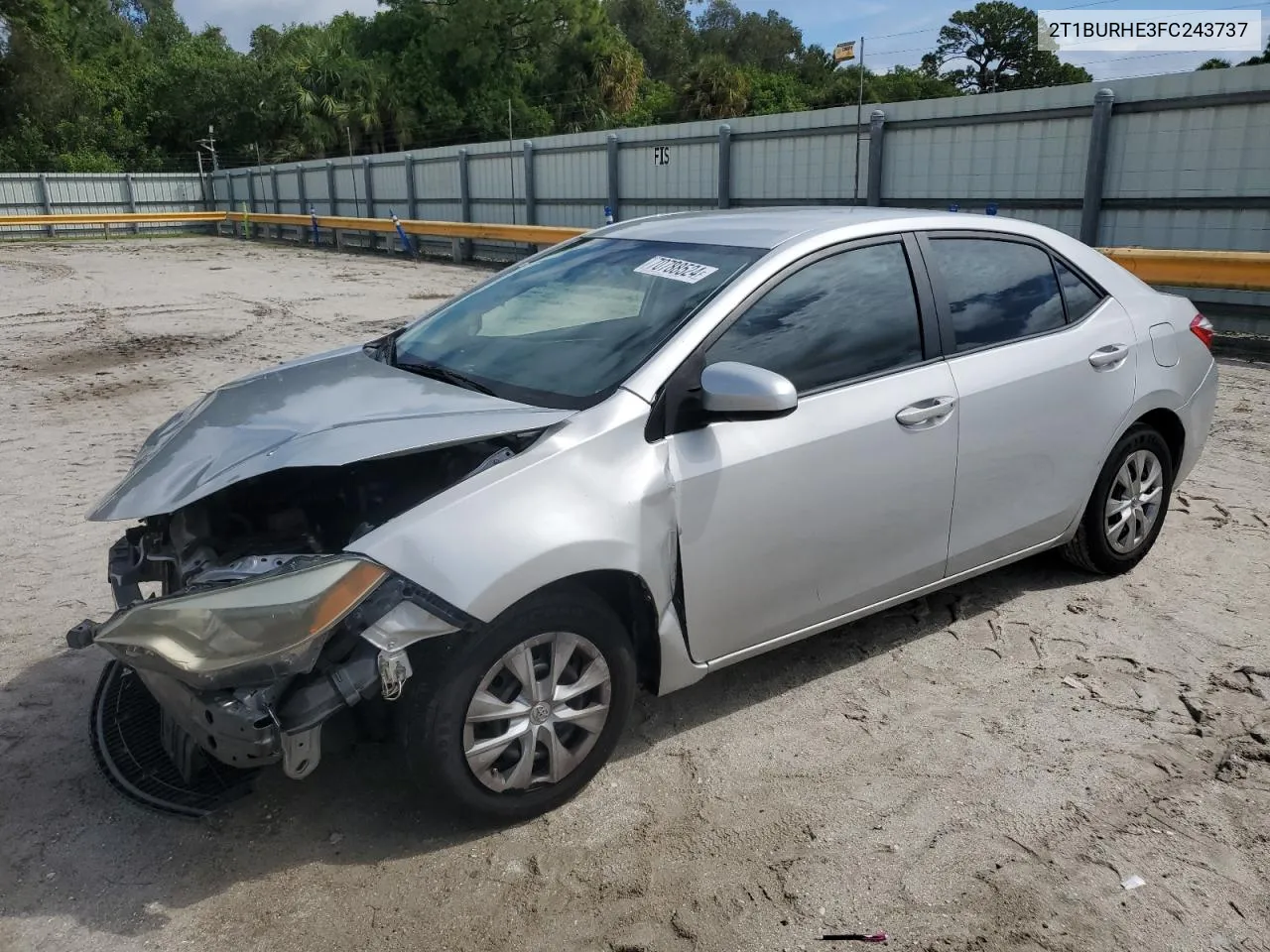 2015 Toyota Corolla L VIN: 2T1BURHE3FC243737 Lot: 70788524