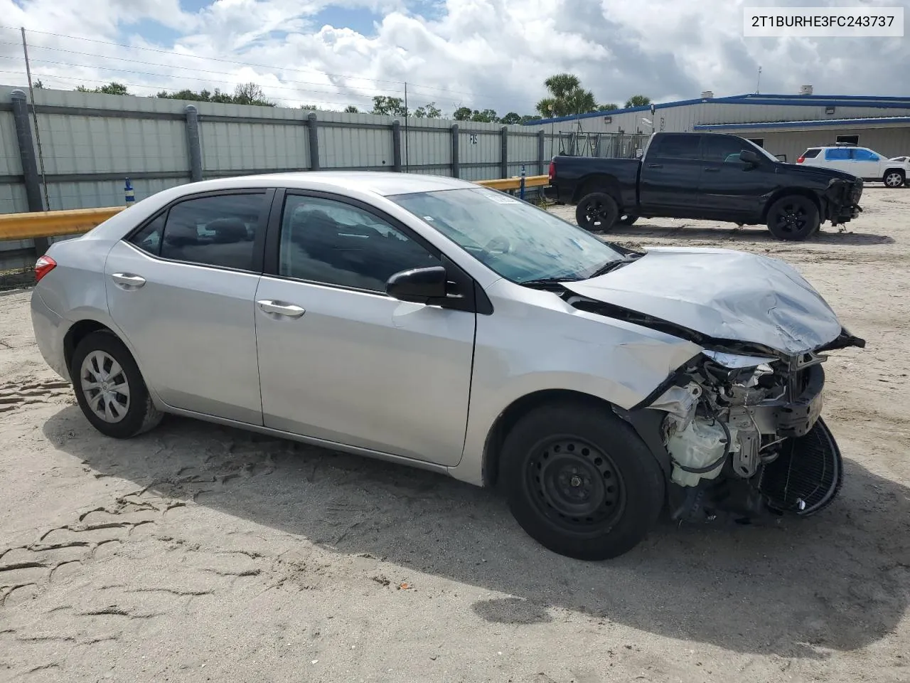 2015 Toyota Corolla L VIN: 2T1BURHE3FC243737 Lot: 70788524