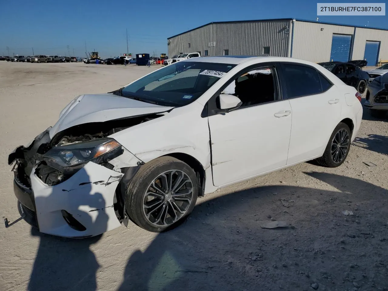 2015 Toyota Corolla L VIN: 2T1BURHE7FC387100 Lot: 70917454