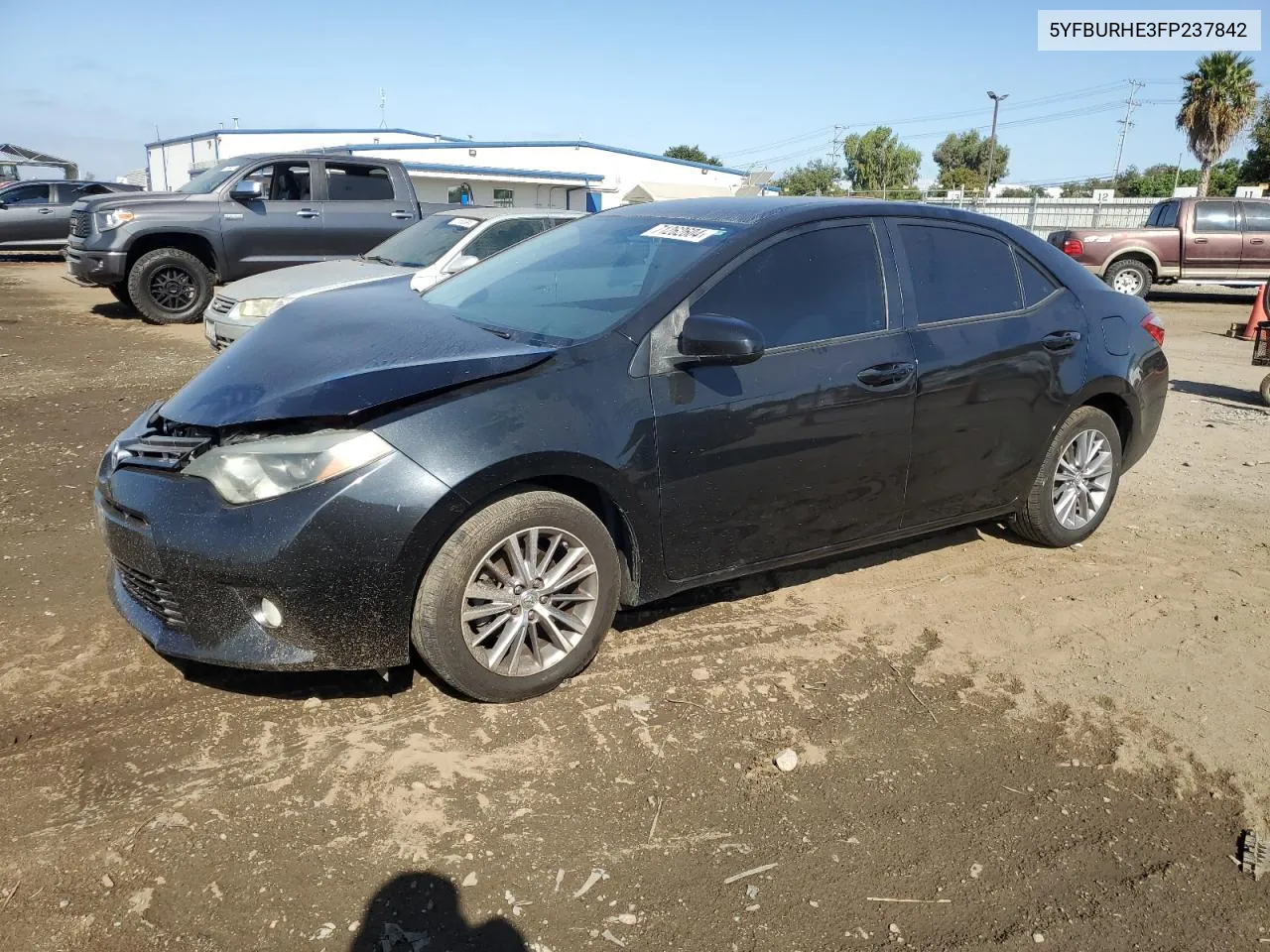 2015 Toyota Corolla L VIN: 5YFBURHE3FP237842 Lot: 71262604