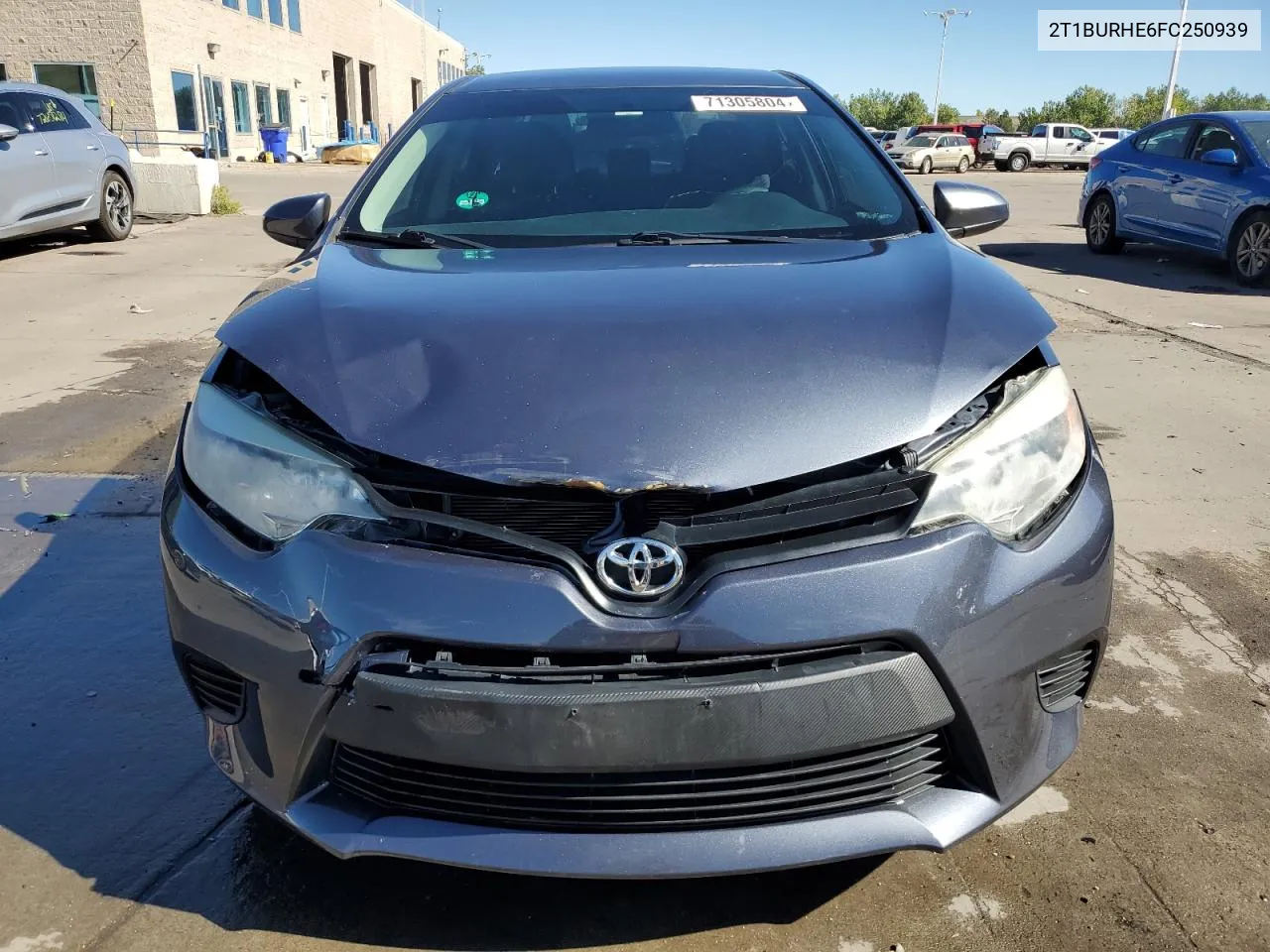 2015 Toyota Corolla L VIN: 2T1BURHE6FC250939 Lot: 71305804