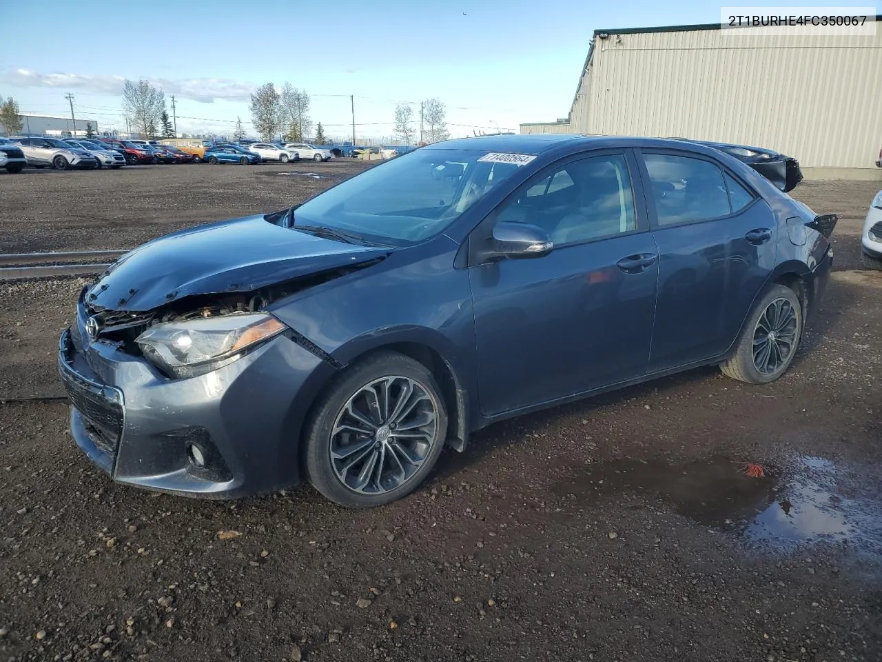 2015 Toyota Corolla L VIN: 2T1BURHE4FC350067 Lot: 71400564