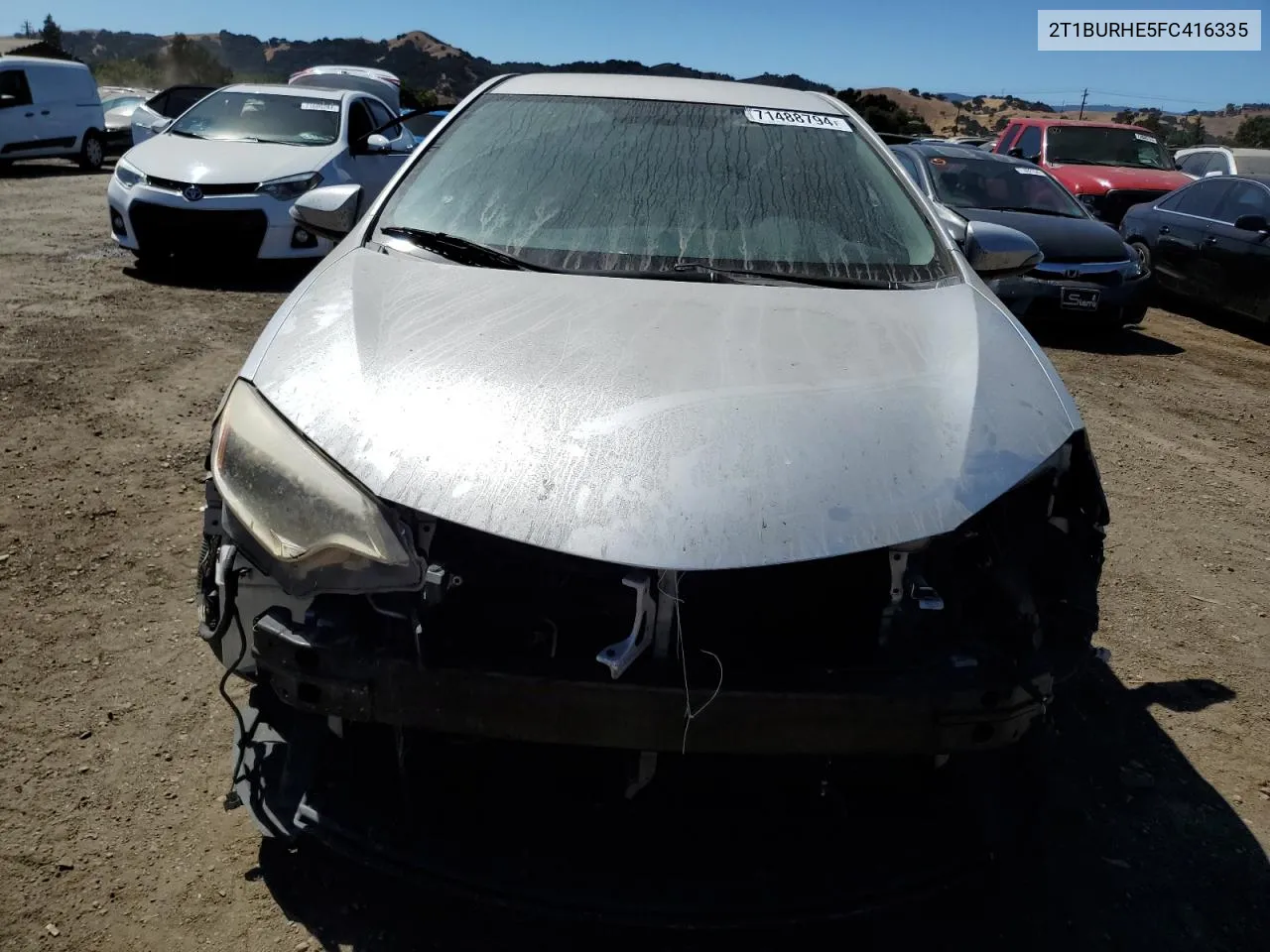 2015 Toyota Corolla L VIN: 2T1BURHE5FC416335 Lot: 71488794