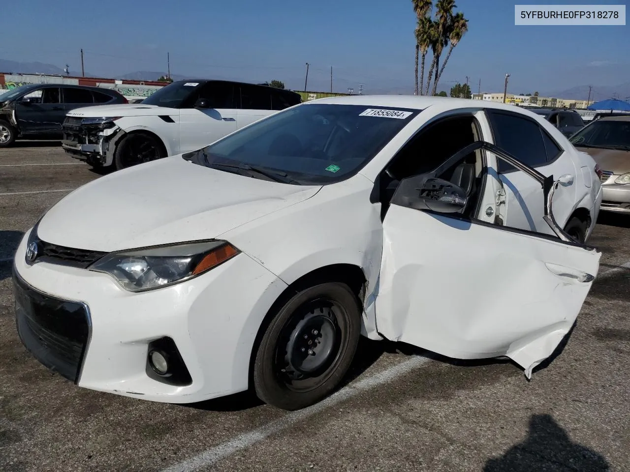 2015 Toyota Corolla L VIN: 5YFBURHE0FP318278 Lot: 71855084