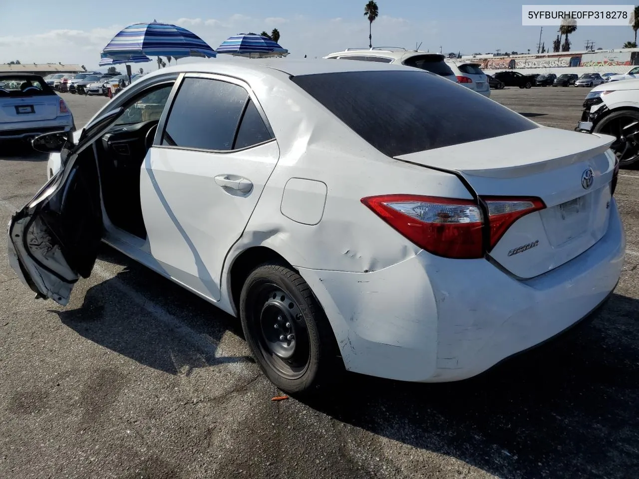 2015 Toyota Corolla L VIN: 5YFBURHE0FP318278 Lot: 71855084