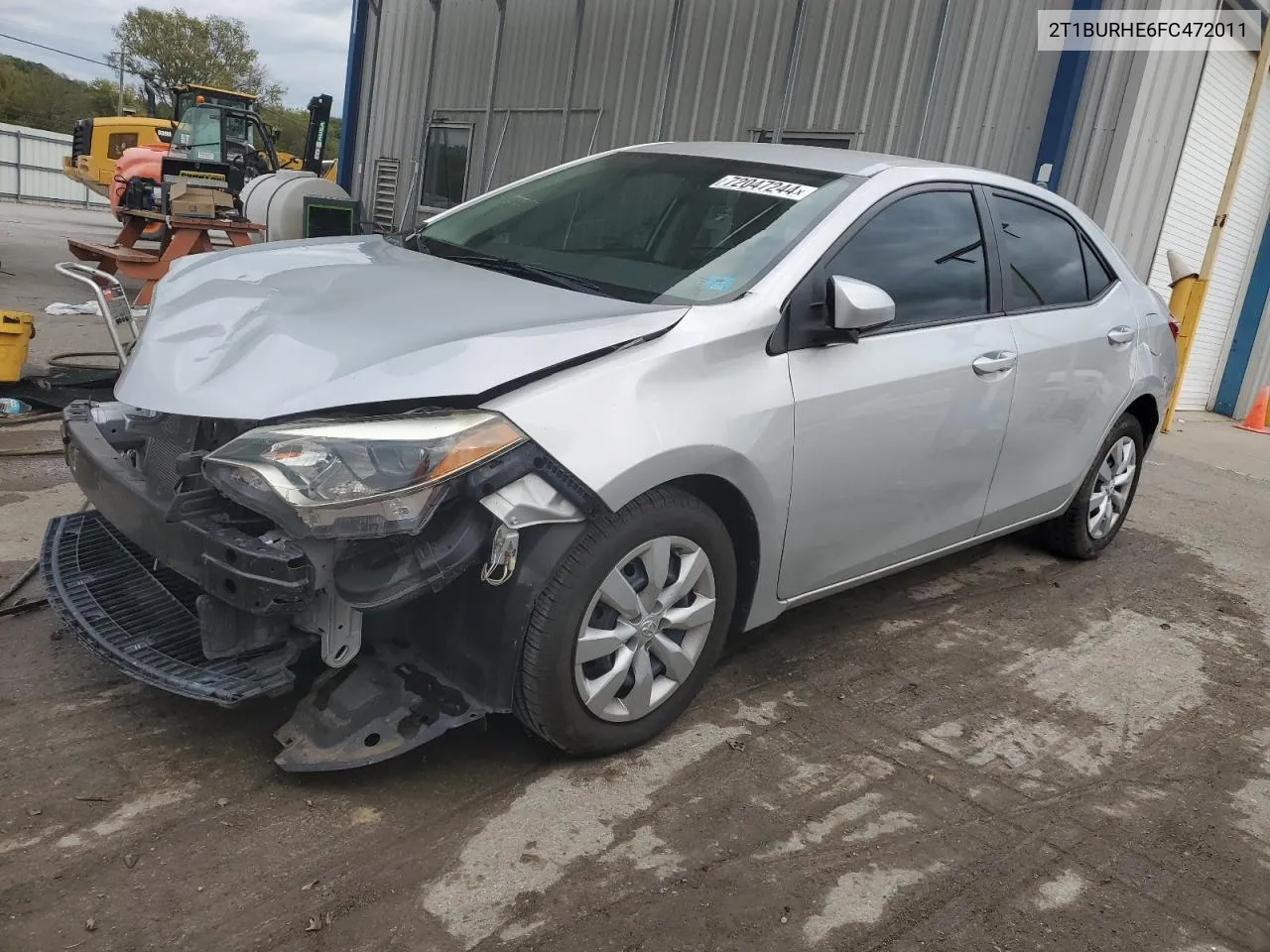 2015 Toyota Corolla L VIN: 2T1BURHE6FC472011 Lot: 72047244