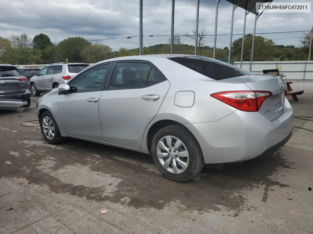 2015 Toyota Corolla L VIN: 2T1BURHE6FC472011 Lot: 72047244