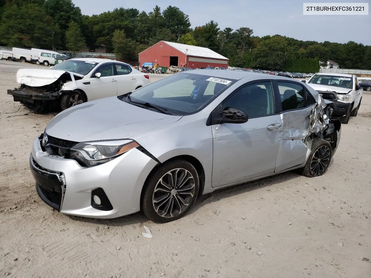 2015 Toyota Corolla L VIN: 2T1BURHEXFC361221 Lot: 72187504