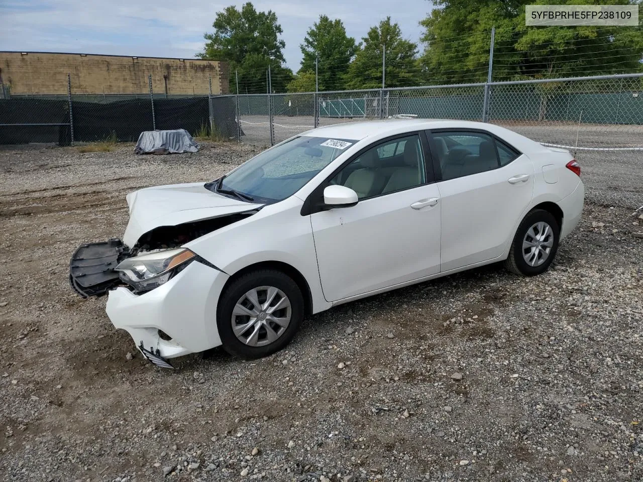 2015 Toyota Corolla Eco VIN: 5YFBPRHE5FP238109 Lot: 72198294