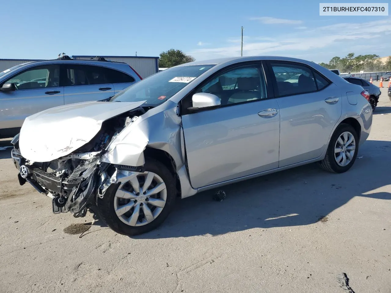 2015 Toyota Corolla L VIN: 2T1BURHEXFC407310 Lot: 72284774