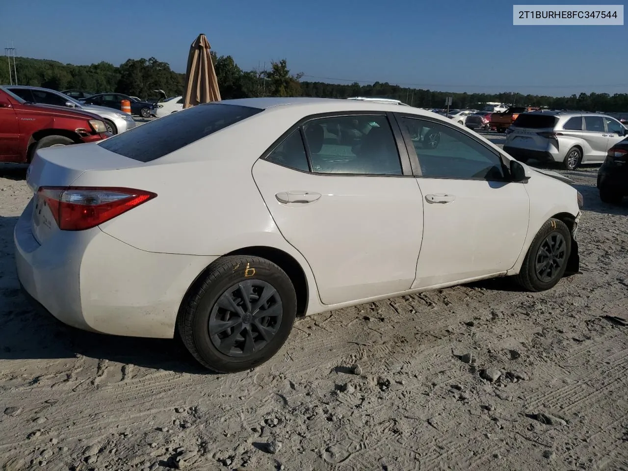 2015 Toyota Corolla L VIN: 2T1BURHE8FC347544 Lot: 72431454